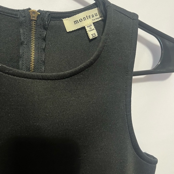 Monteau Black Peplum Top - Picture 2 of 7